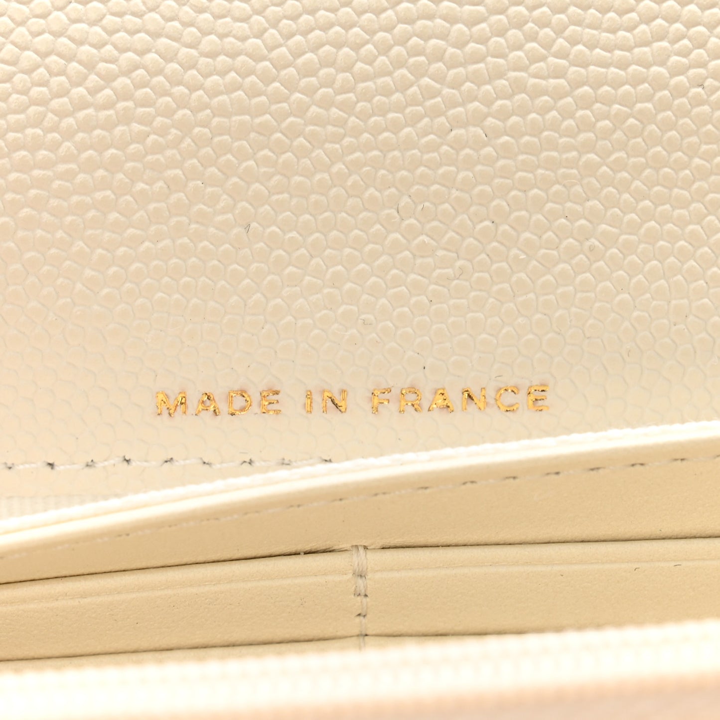 Caviar Quilted Large Gusset Flap Wallet White