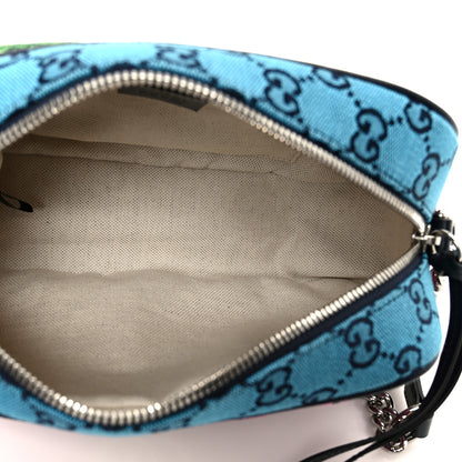 Gucci Monogram Multicolor Matelasse Diagonal Small GG Marmont Chain Shoulder Bag Pink Blue Green Red Light Blue 5 of 12