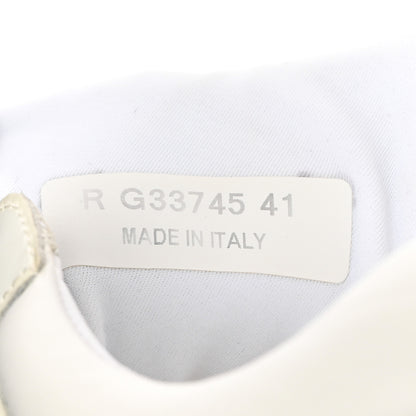 Chanel Suede Calfskin Fabric CC Sneakers 41 White 6 of 10