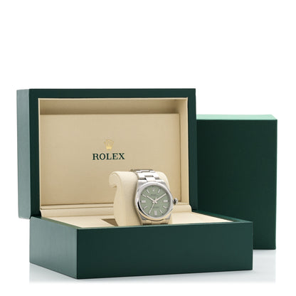 Rolex Stainless Steel 41mm Oyster Perpetual Watch Pistachio 134300 5 of 5