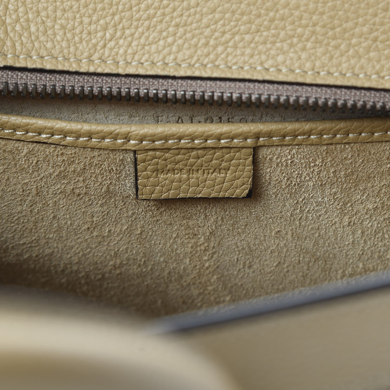 Celine Drummed Calfskin Nano Luggage Dune 8 of 12