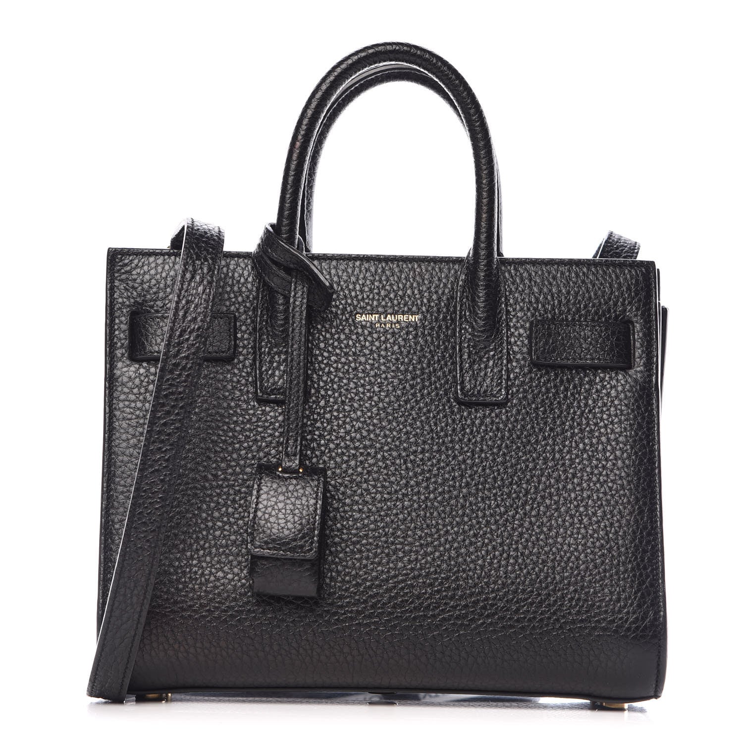 Saint Laurent Grained Calfskin Nano Sac De Jour Black 1 of 9