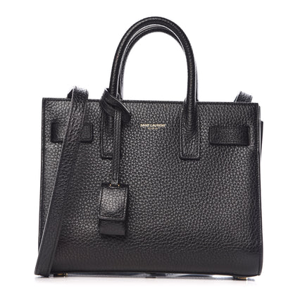 Saint Laurent Grained Calfskin Nano Sac De Jour Black 1 of 9