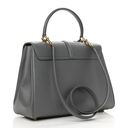 Celine Grained Calfskin Classique 16 Top Handle Bag Medium Grey 3 of 11
