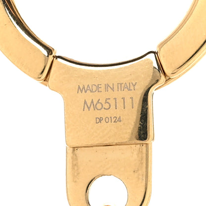 Louis Vuitton Brass Enamel Fleur De Monogram Bag Charm Chain Gold 4 of 4