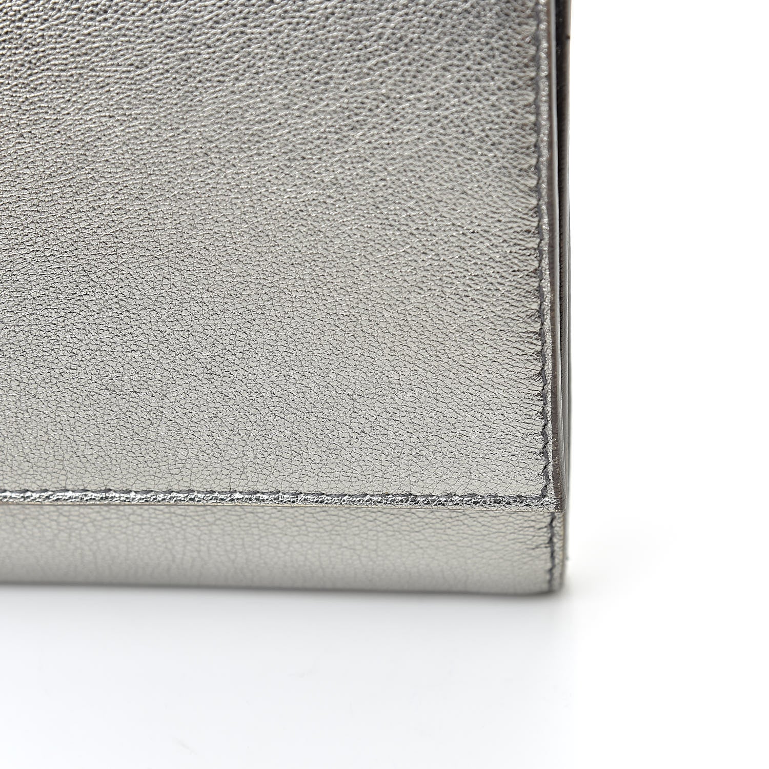 Saint Laurent Metallic Calfskin Small Belle De Jour Clutch Silver 12 of 12