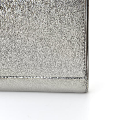 Saint Laurent Metallic Calfskin Small Belle De Jour Clutch Silver 12 of 12