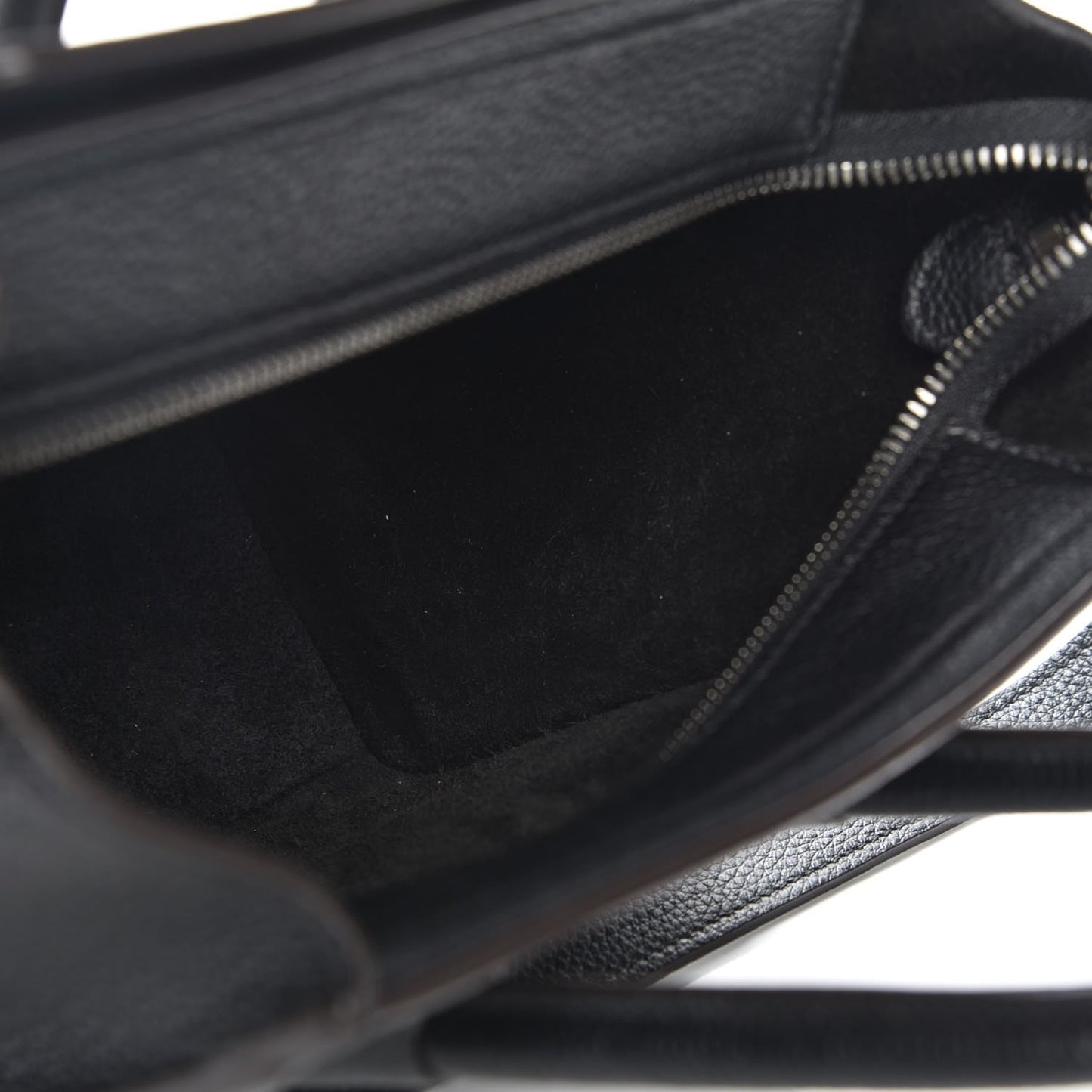 Drummed Calfskin Nano Luggage Black