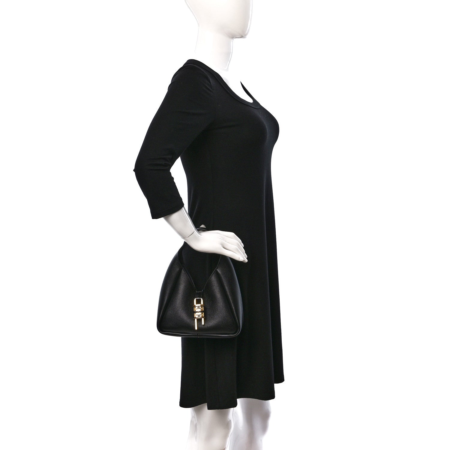 Givenchy Grained Calfskin Mini G-Lock Hobo Black 2 of 7