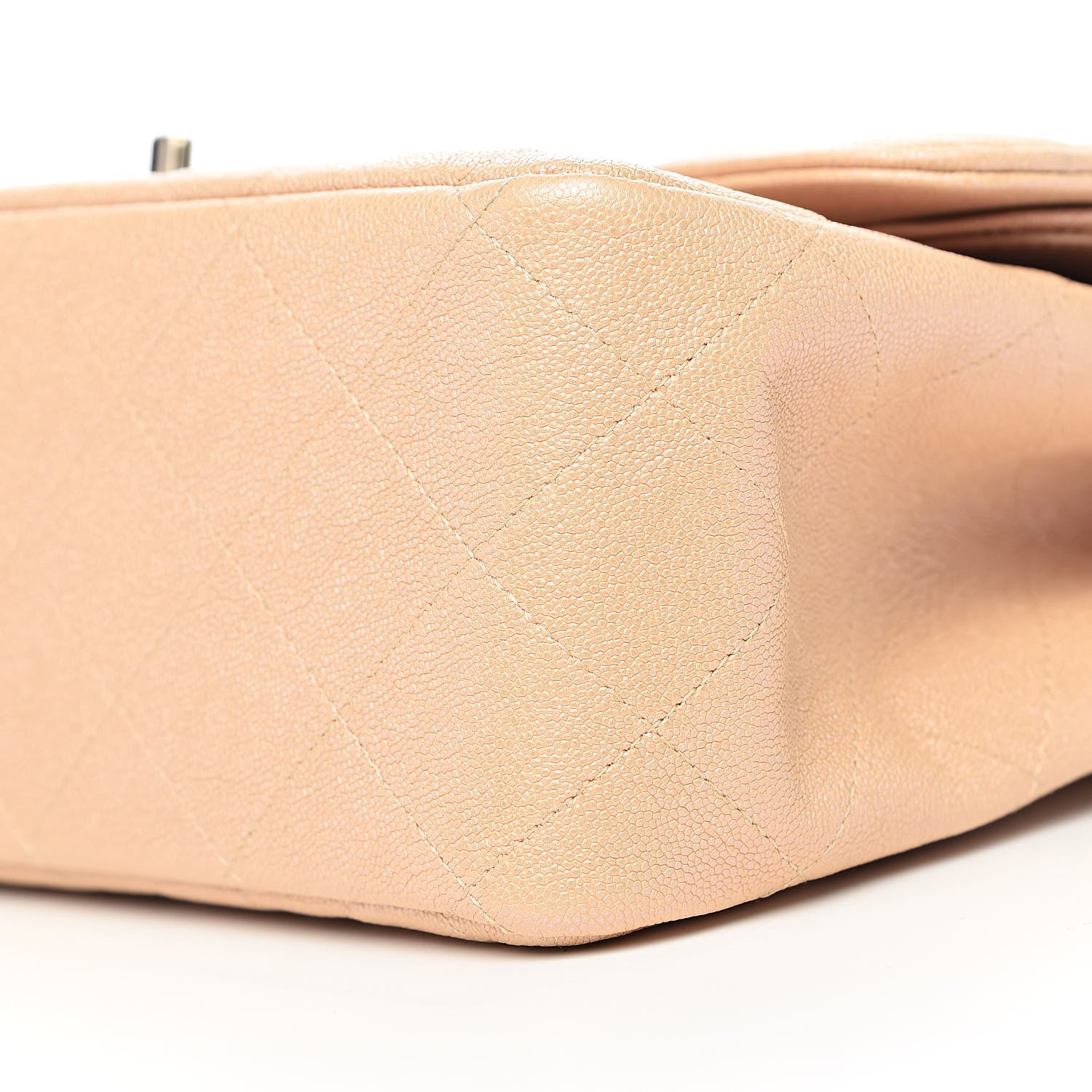 Chanel Iridescent Caviar Quilted Jumbo Double Flap Beige 9 of 11
