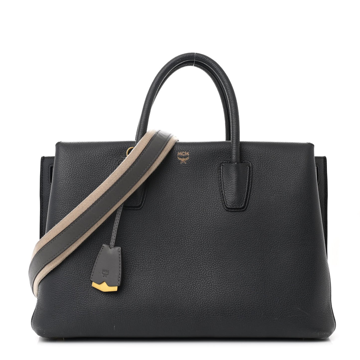Grained Calfskin Large Milla Tote Phantom Grey