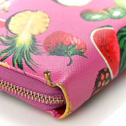 Dolce & Gabbana Fruit Print Small Zip Around Wallet Pink 9 of 11