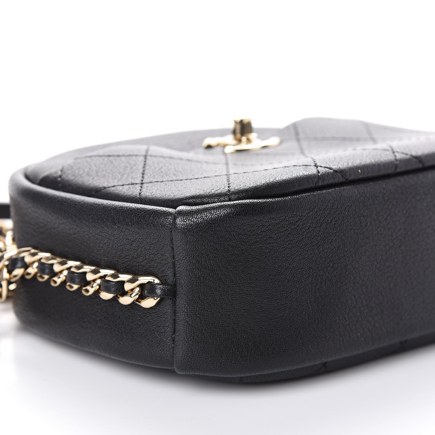Chanel Goatskin Quilted Small Casual Trip Camera Case Black 6 of 15