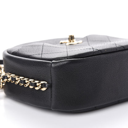 Chanel Goatskin Quilted Small Casual Trip Camera Case Black 6 of 15