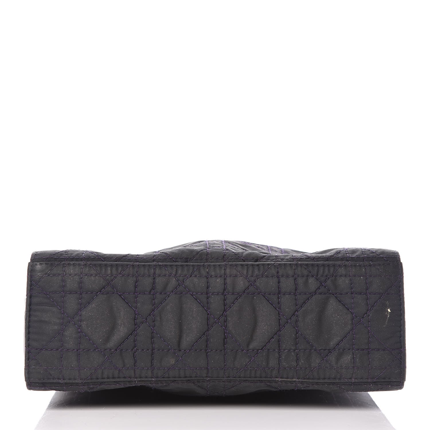 Christian Dior Nylon Cannage Shopper Tote Black Purple 10 of 11