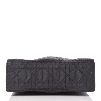 Christian Dior Nylon Cannage Shopper Tote Black Purple 10 of 11