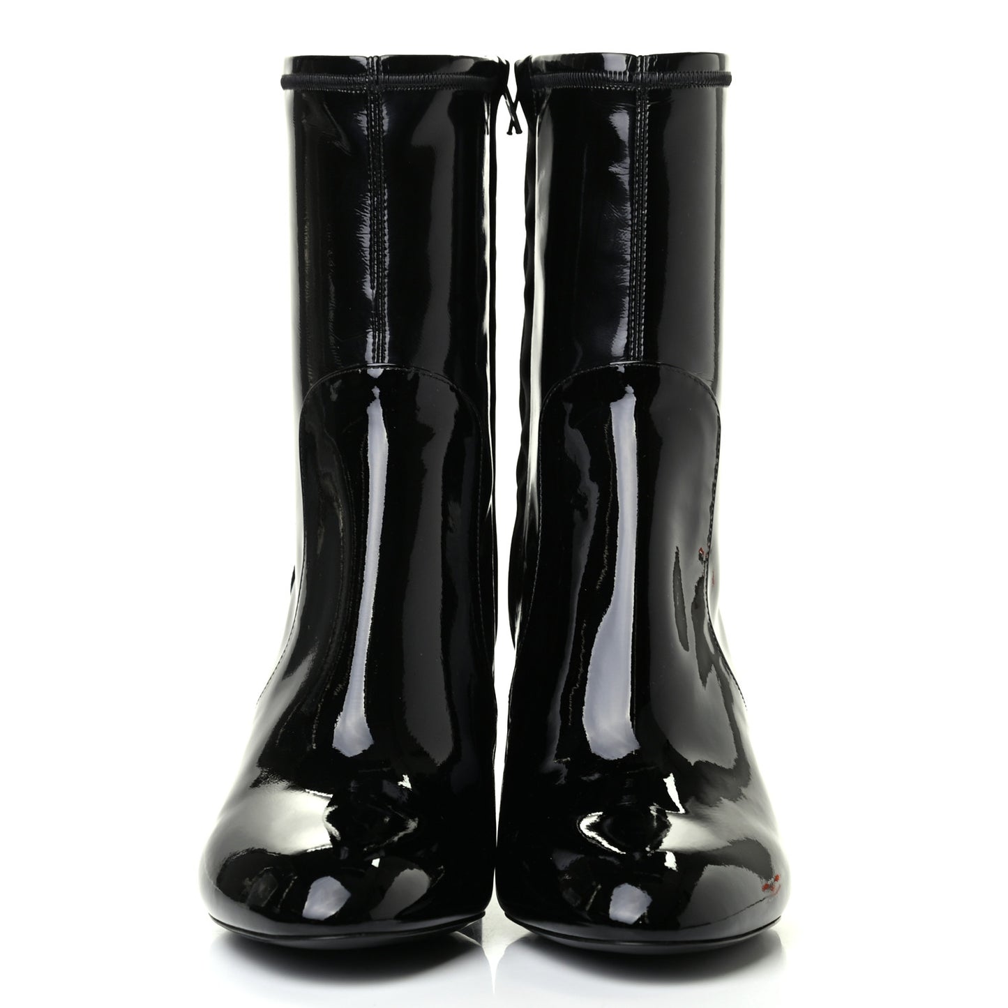 Patent Silhouette Ankle Boots 40 Black