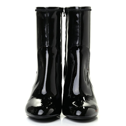 Louis Vuitton Patent Silhouette Ankle Boots 40 Black 2 of 7