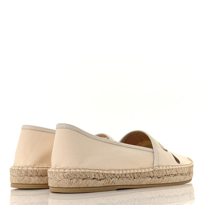Gucci Canvas Logo Espadrilles 40.5 Greggio White 4 of 9