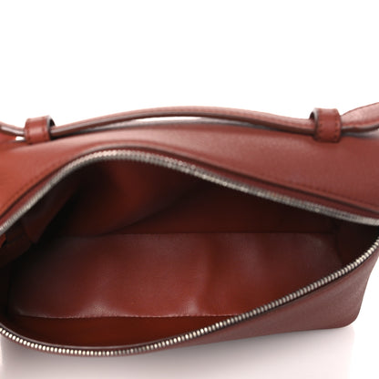 Loro Piana Grained Calfskin L19 Extra Pocket Pouch Kummel 5 of 9