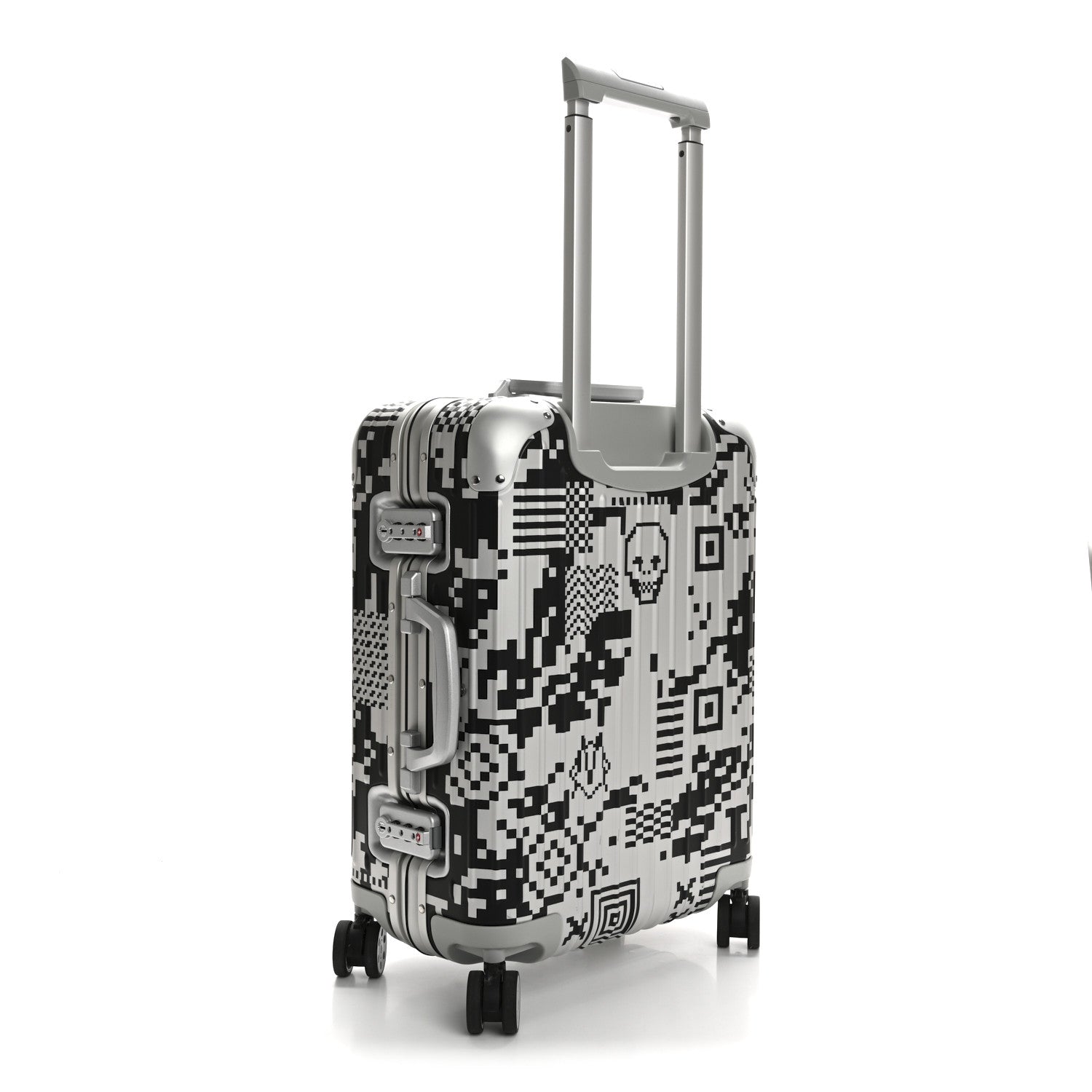 Rimowa X RTFKT Polycarbonate Printed Original Twist Cabin Silver Black 2 of 12