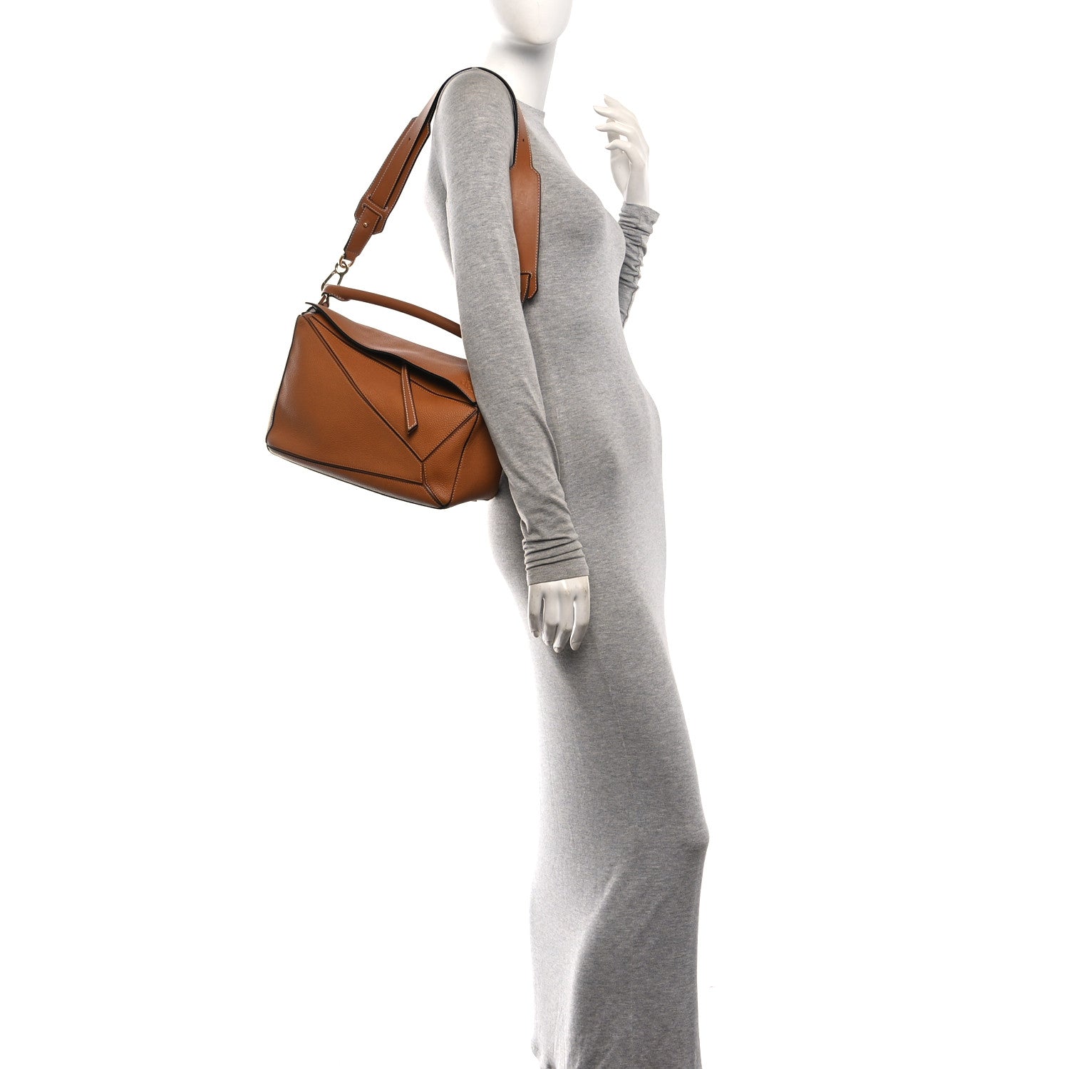 Loewe Calfskin Medium Puzzle Bag Tan 2 of 10