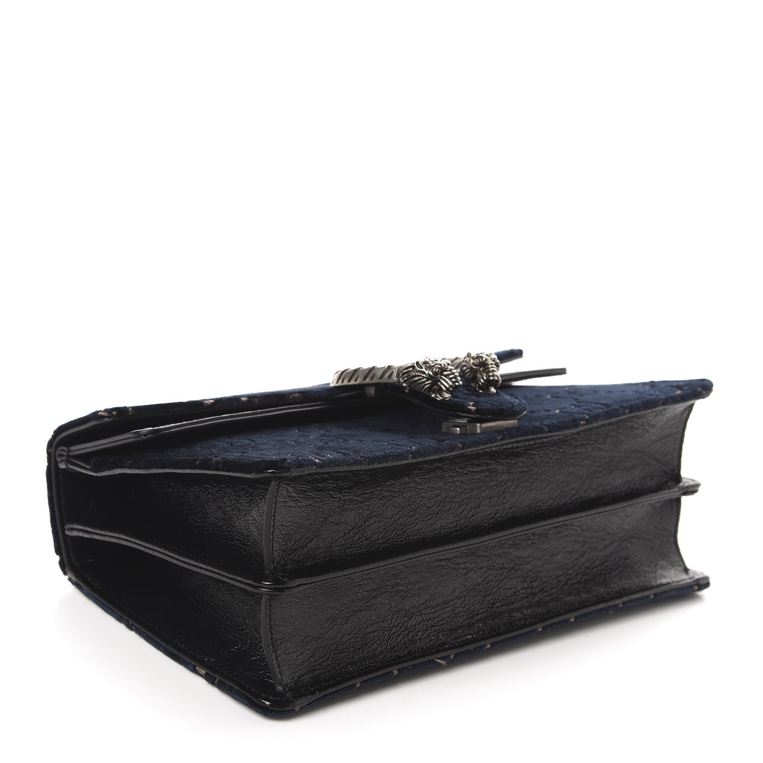 Gucci Velvet Skipper GG Monogram Small Dionysus Shoulder Bag Blue Beige Black 5 of 11