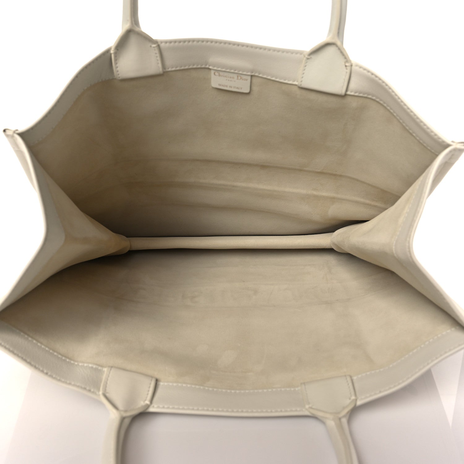 Christian Dior Calfskin Large Surrealism Book Tote Ivory 5 of 13