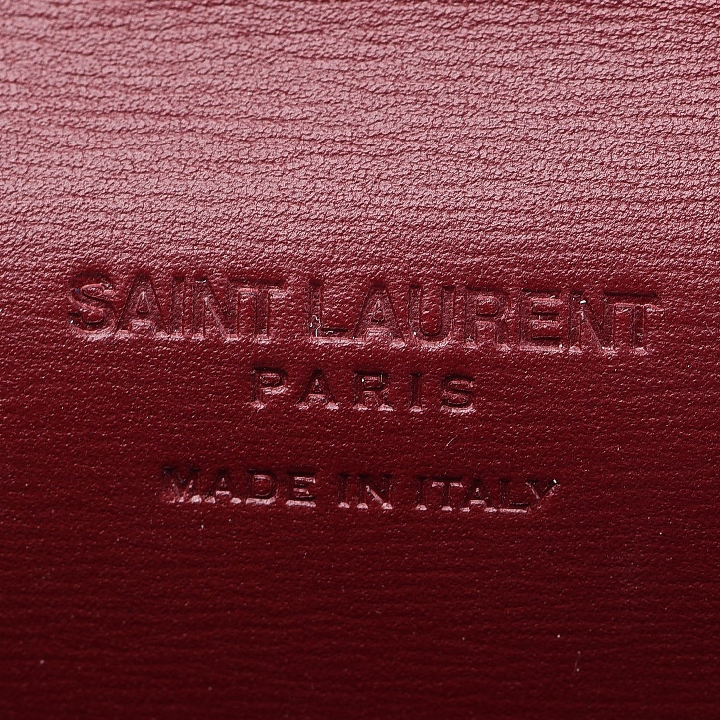 Calfskin Fragments Flap Wallet Dark Red