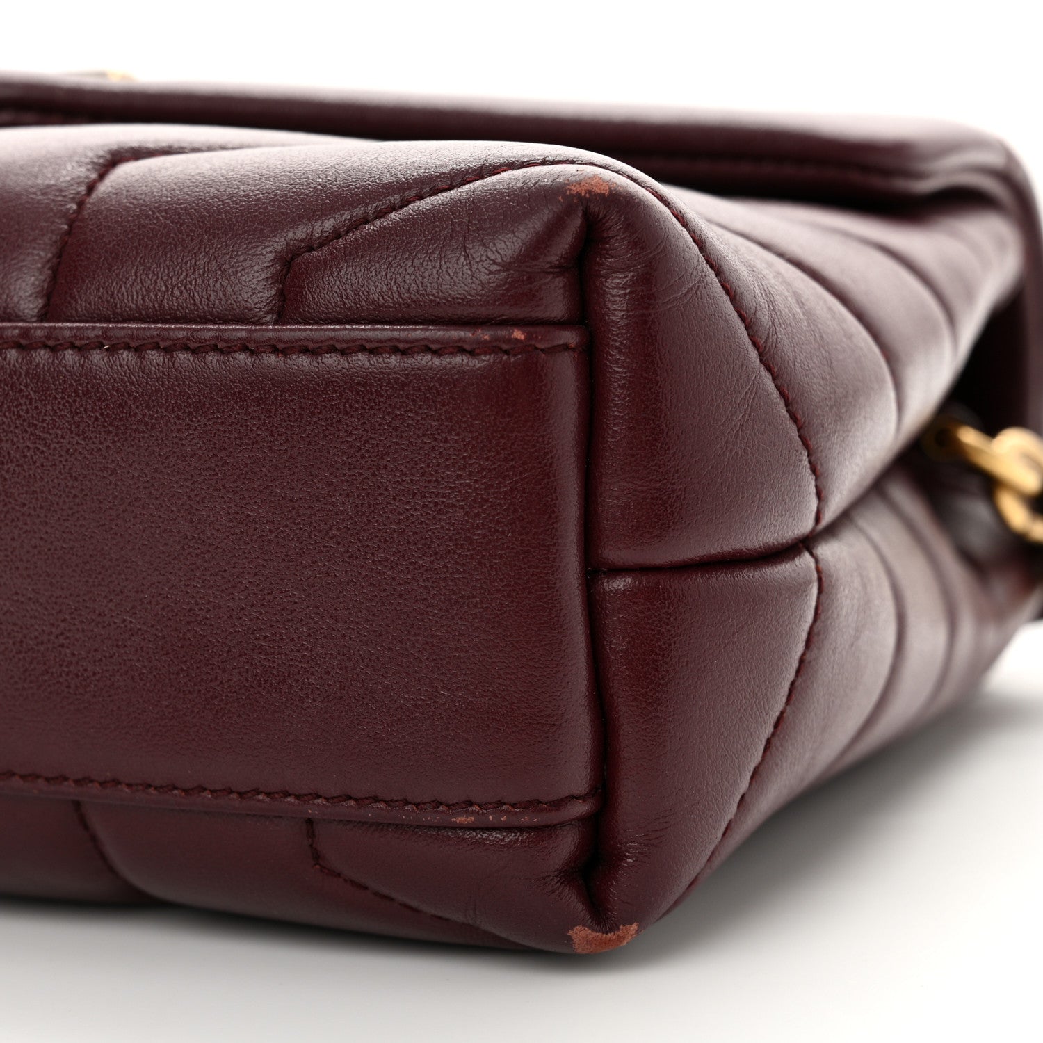 Saint Laurent Calfskin Y Quilted Monogram Toy Loulou Monogram Crossbody Bag Rouge Legion 10 of 14