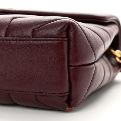Saint Laurent Calfskin Y Quilted Monogram Toy Loulou Monogram Crossbody Bag Rouge Legion 10 of 14
