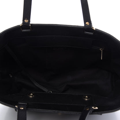 Chanel Sheepskin Caviar Quilted Large Shopping Tote Black 5 of 9