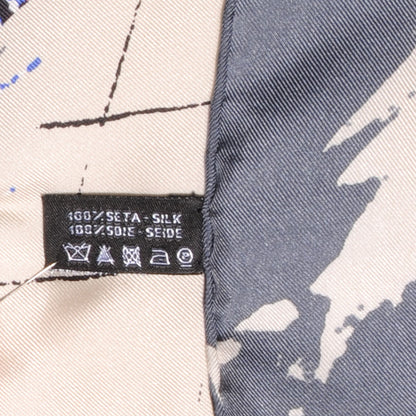 Chanel Silk CC Thistle Square Scarf 5 of 5