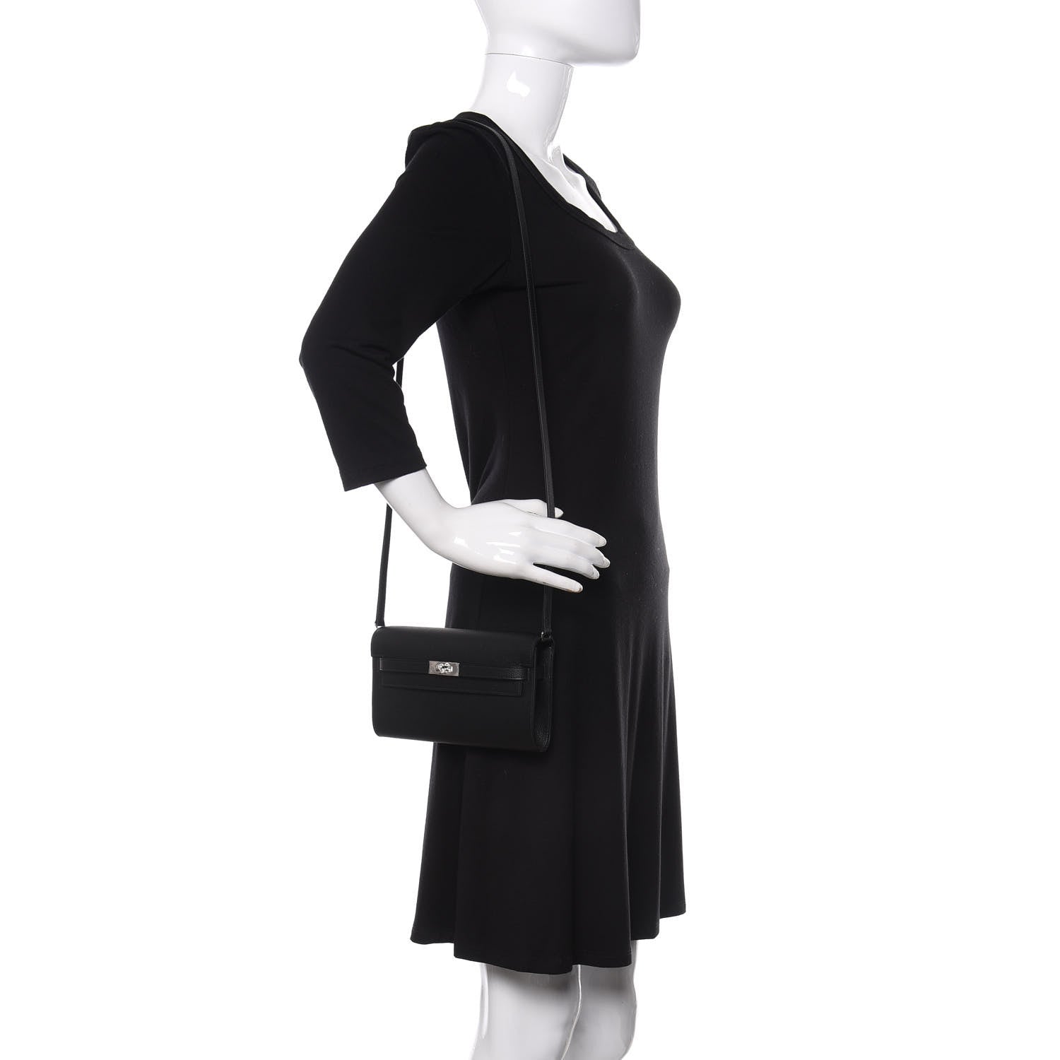 Hermes Epsom Kelly Wallet To Go Black 2 of 10