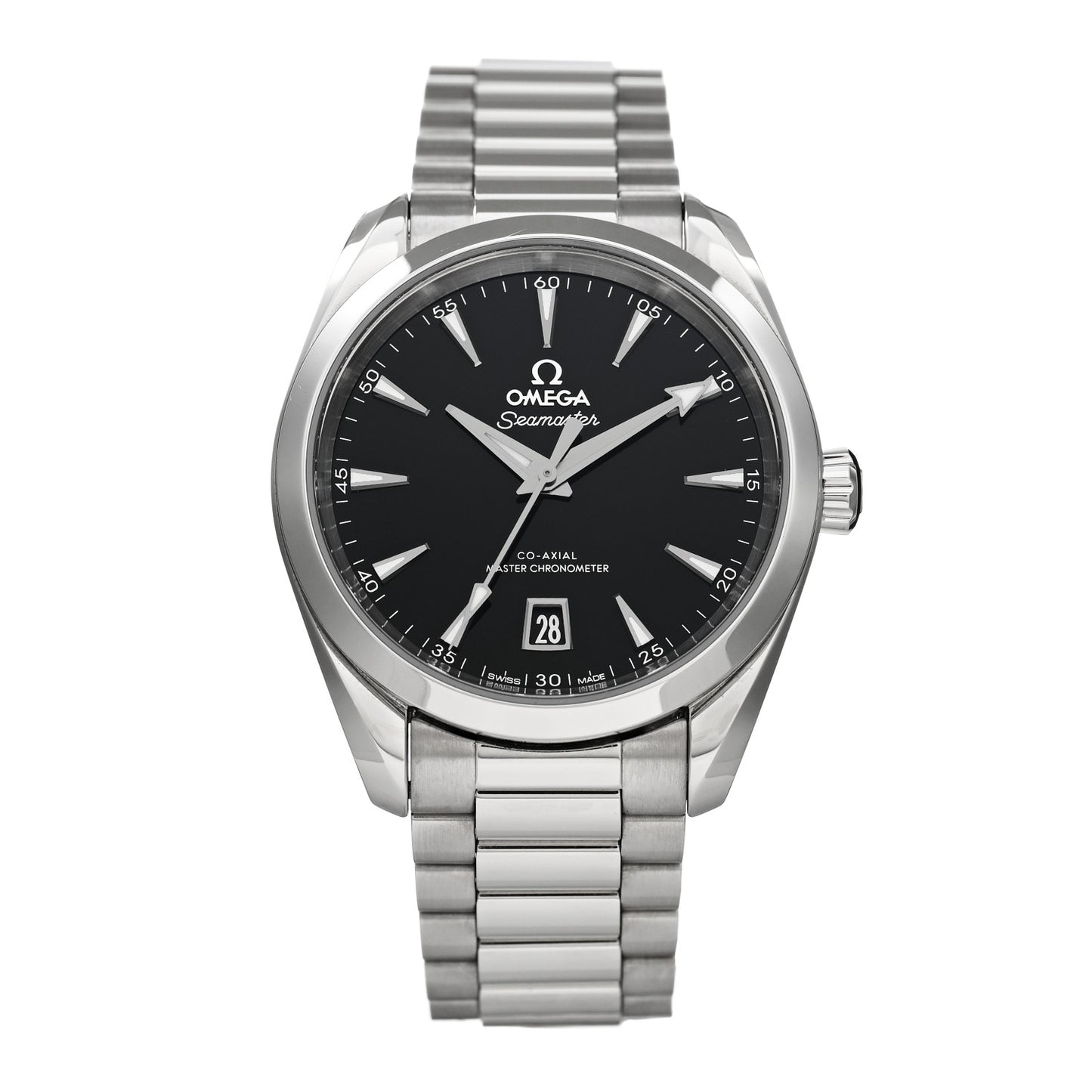 Stainless Steel 38mm Seamaster Aqua Terra Master Co-Axial Chronometer Automatic Watch Black 220.10.38.20.01.004