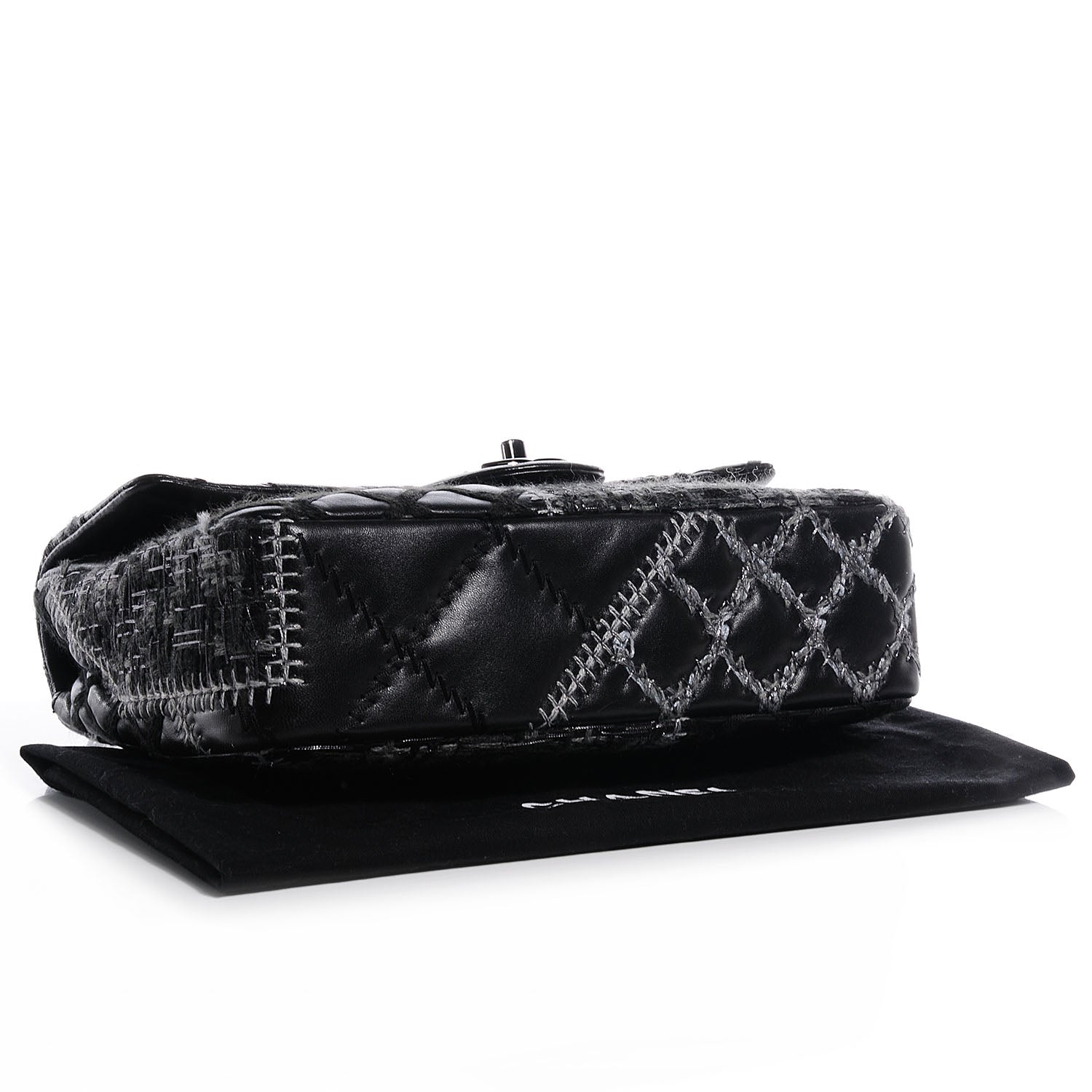 Chanel Lambskin Patchwork Stitched Small Flap Black 4 of 7