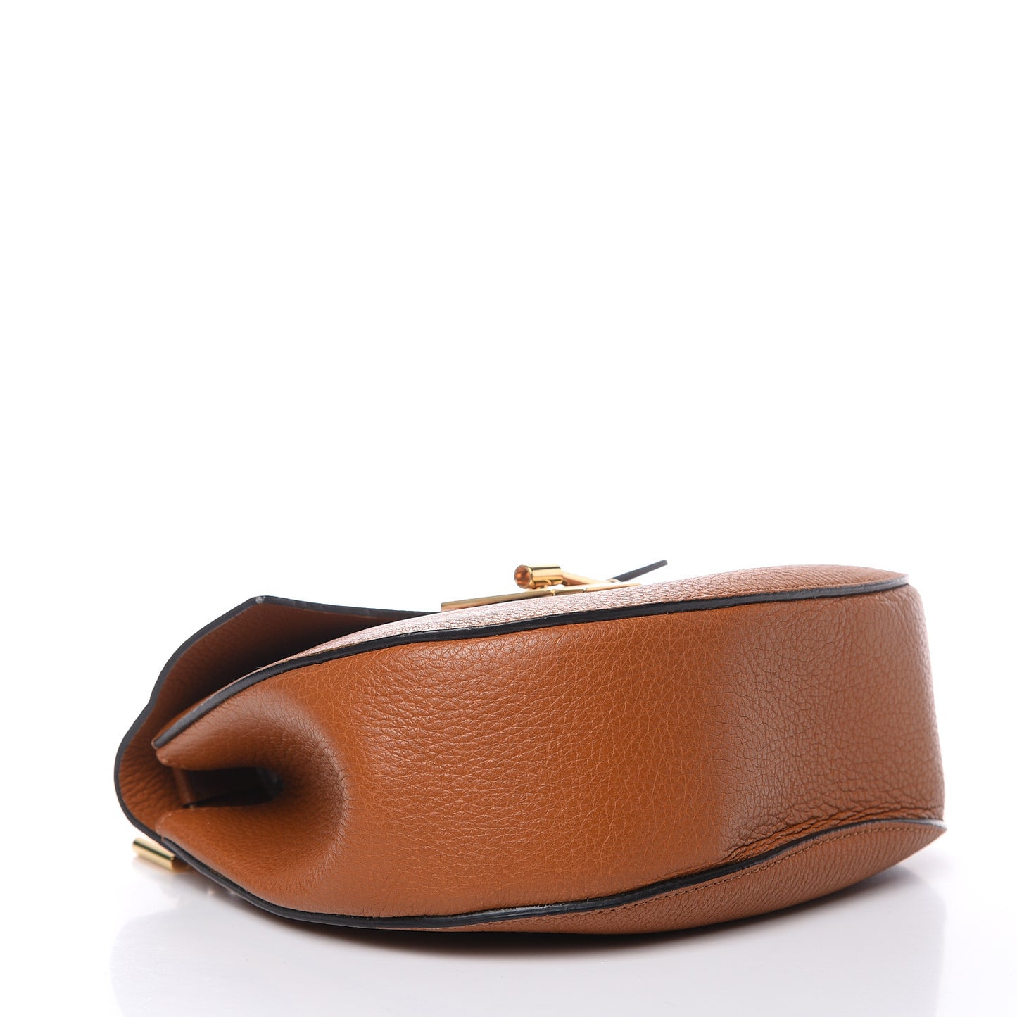 Grained Lambskin Drew Shoulder Bag Caramel