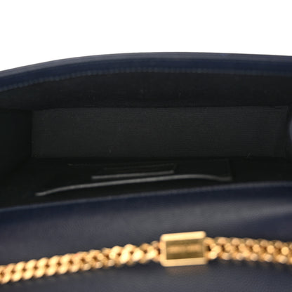 Saint Laurent Grain De Poudre Medium Classic Monogram Kate Satchel Deep Marine 5 of 13