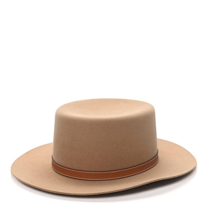 Hermes Rabbit Felt Hampton Hat 57 Beige Camel 1 of 9