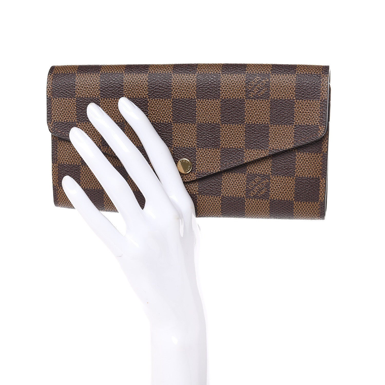 Louis Vuitton Damier Ebene Sarah Wallet NM 2 of 8