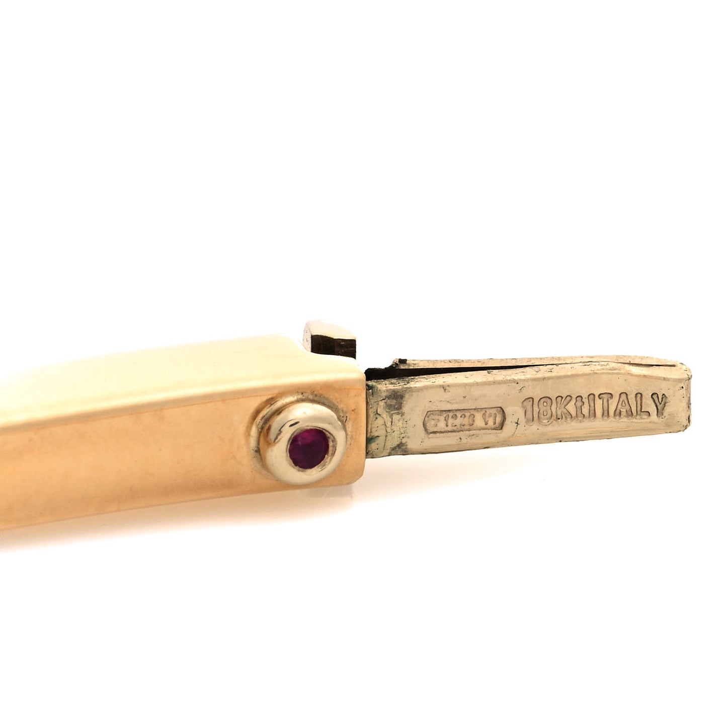 18K Yellow Gold Square Bangle Bracelet