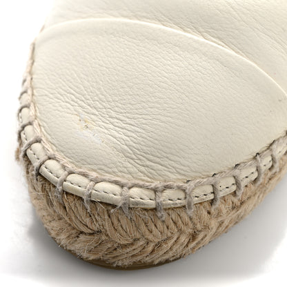 Chanel Calfskin CC Espadrille Mules 39 Ivory 10 of 10