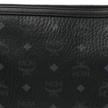 MCM Visetos Liz Shopper Tote Pouch Black 7 of 11