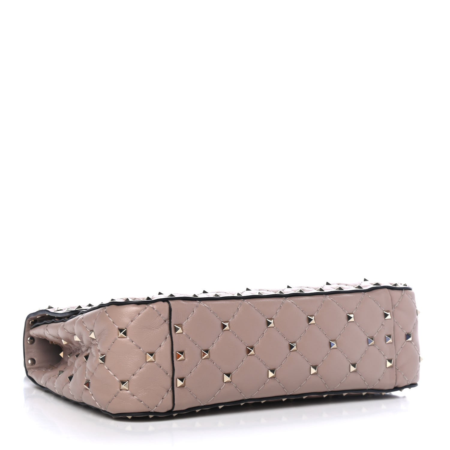 Valentino Garavani Lambskin Medium Rockstud Spike Shoulder Bag Poudre 3 of 4