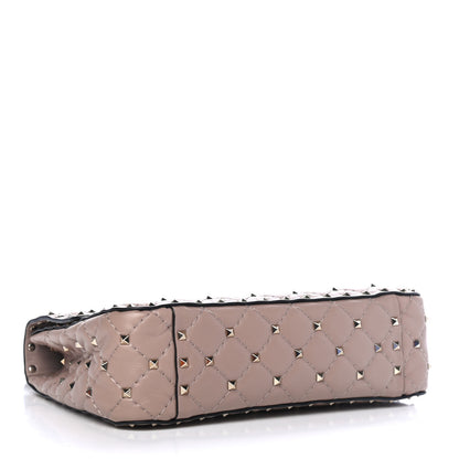 Valentino Garavani Lambskin Medium Rockstud Spike Shoulder Bag Poudre 3 of 4