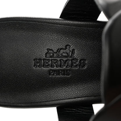 Hermes Nappa Gaby 60 Sandal 37.5 Black 6 of 10