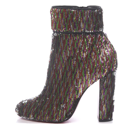 Christian Louboutin Paillettes Moulamax 100 Booties 36.5 Multicolor 3 of 12
