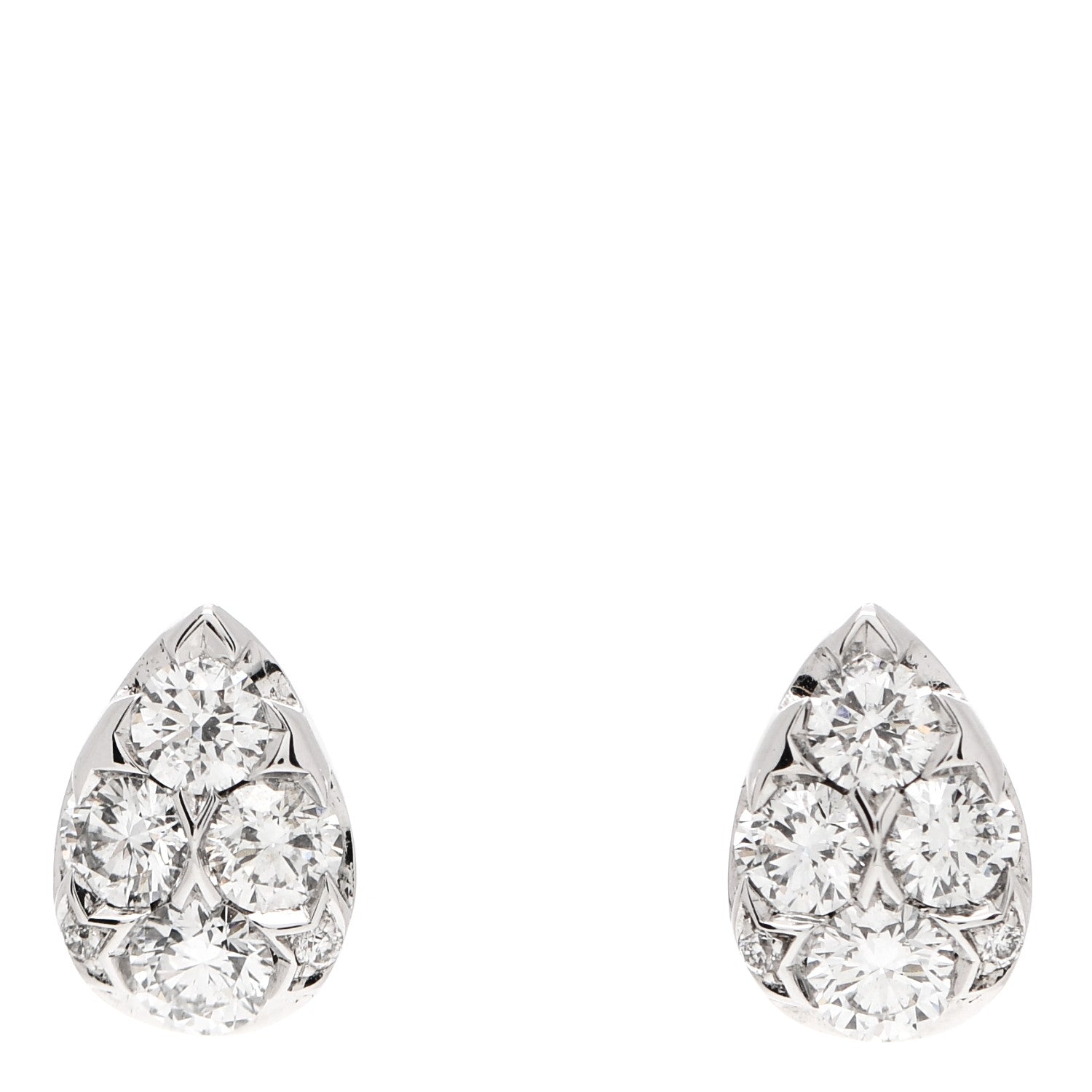 Cartier 18K White Gold Diamond Etincelle De Cartier Earrings 1 of 6