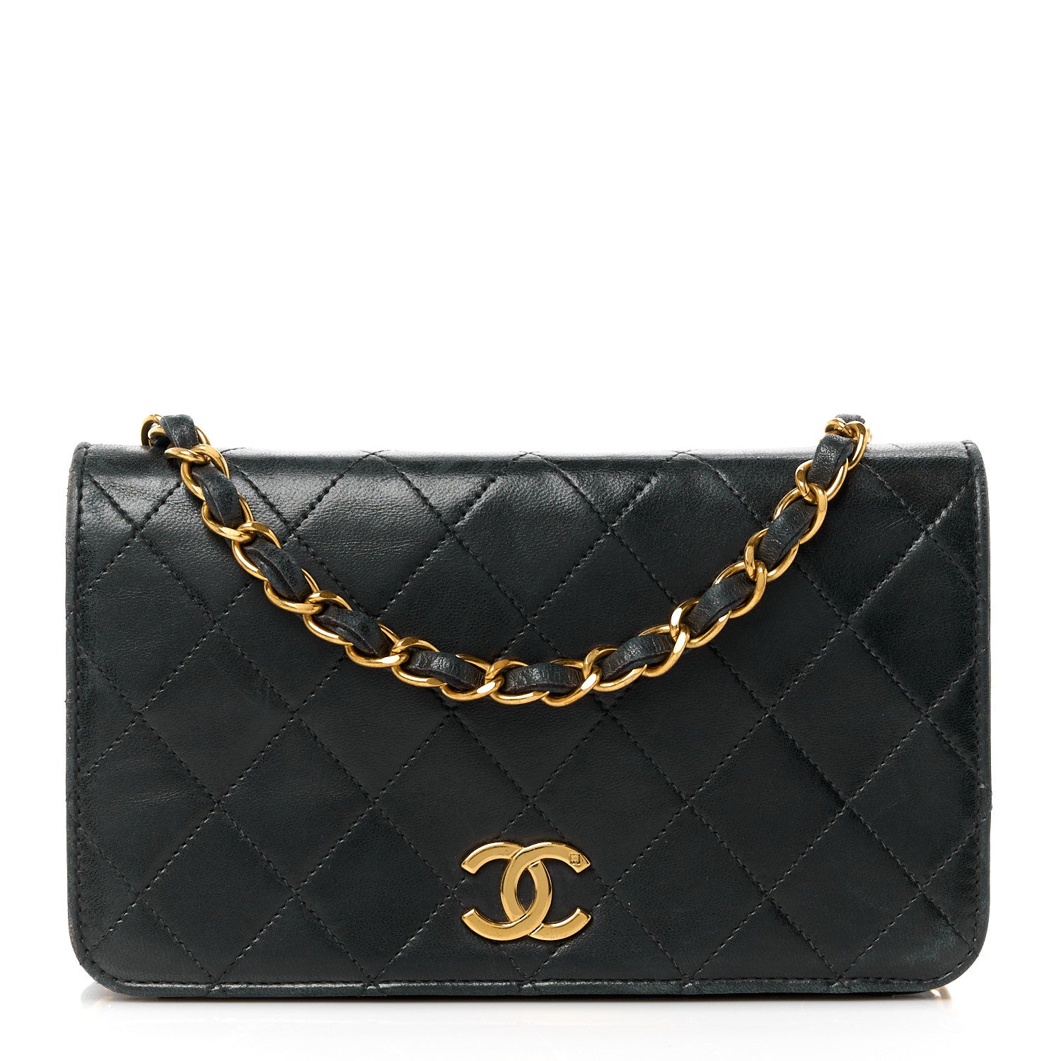 Chanel Lambskin Quilted Small Single Flap Black 1 of 12