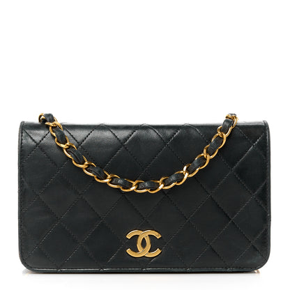 Chanel Lambskin Quilted Small Single Flap Black 1 of 12